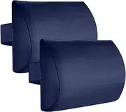 2-Pack Chair Head Rest Cushions - Support Pillow for Folding Beach, Lounge Chairs (Navy)