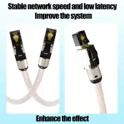 OCC Silver Mixed Cat.8 Ethernet Cable Transmission Network Cable Internet Cord
