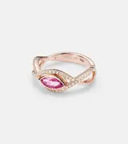 [Shay Jewelry] Shay Jewelry 18kt rose gold ring with sapphire and diamonds N gold