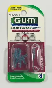 GUM Proxabrush Go-Betweens Interdental Brush 8 Refills