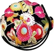 kowaku Wrist Pin Cushion Pins Pillow Japanese Handcraft Pincushions Pin Holder for Cross Stitch Knitting Needlework Embroidery, Black