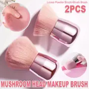 2PCS Pink Dust Brush Nail Brush Make up Brush Makeup Beauty Powder Blush Brush