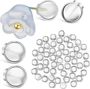 DOITOOL 50pcs Earring Backs for Studs Discreet TPE Ball Stoppers Comfortable for Droopy Lightweight Safety Findings