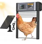 Automatic Chicken Coop Door Solar Powered with Timer/Light Sensor, Anti-Pinch