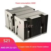 2U Passive AMD SP5 CPU Radiator S21 Fan-less 6 Heat pipes