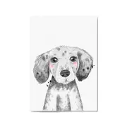 Cute Blushing Baby Puppy Dog Nursery Animal Art