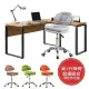 【AT HOME】書桌椅組-5尺黃金橡木色L型鐵藝書桌/電腦桌/工作桌+升降椅 現代簡約(康迪仕)