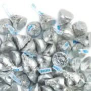 HERSHEY'S KISSES Milk Chocolate Candy Silver Foil Wrap Bulk 30 Pounds