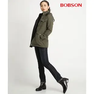 BOBSON 女款熱感IN小直筒牛仔褲 8038-52