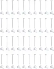 MODRSA Clear Earrings Plastic Earrings for Sports 16g Clear Cartilage Earrings Stud Plastic Helix Tragus Earring Medusa Monroe Piercing Retainer Clear Lip Rings Labret Retainers for Work Surgery