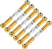 Gogogmee 6pcs Turnbuckle Rod Rc Car Push Rod Rc Car Turnbuckle Aluminum Turnbuckles Rc Front Rear Steering Link Racing Car Camber Linkage Rod Linkage for Truck Rod Linkage for Rc Yellow