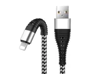 Nylon USB-A to Lightning 2m/6ft Charging Cable Charger Cord for Apple iPhone 14 13 12 11 iPad Mini 5 / Mini 4 / Mini 3 / Mini 2 / Mini - Black