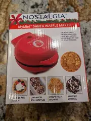 Christmas Nostalgia My Mini Santa Waffle Maker Make Holiday Memories. New In Box