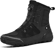 [QIeAUy] Men's Waterproof Tactical Boots, Lightweight Mid Ankle Trekking Trails Outdoor Boots, Hiking Walking Boots for Work, Security, Cadet, Police, Military,40,A