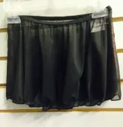 Body Wrappers BW198 Girl's Toddler/Small (1-3) Black Chiffon Pull-On Skirt