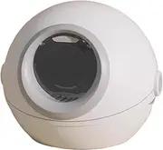 Rounded Cat Litter Box for Indoor Cats Enclosed Odorless Leak-Proof Urine Litter Box with Litter Scoop Cat Pan