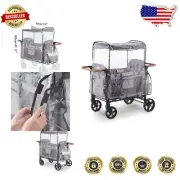 Lightweight Windproof Stroller Wagon Rain Cover - Compatible with WONDERFOLD W4