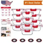 24-Piece Airtight Glass Food Storage Set - Perfect for Meal Prep & Organization