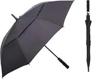 Rain Umbrella Automatic Open Umbrella Extra Large Oversize Double Canopy Vented Windproof Waterproof Stick Umbrellas Stylish Golf Umbrella Lightweight