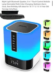 Nightlight Bluetooth Speaker Alarm Clock
