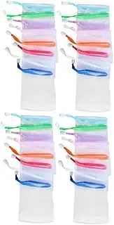 DRESSOOS 2sets Convenient Soap Net Bar Soap Holder Foaming Pouch for Shower 30pcs*2 Random Color