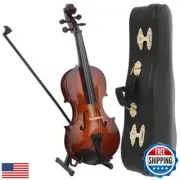 Hand Made Wooden Mini Violin, 7.9in Mini Musical Instrument Model Ornaments W
