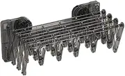 Wall Mounted Sock Drying Rack - Foldable Drying Hanger, Multi-Clip Folding Drying Rack | Suction Cup Sock Wall Mounted Household Supplies Space-Saving Multipurpose Clothes Rack for Balcony