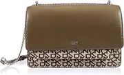[DKNY] Women's Bryant Large Flap Bag with An Adjustable Chain Strap in Coated Logo Crossbody