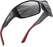 [PUKCLAR] Polarized Sports Sunglasses for Men Women Driving Sunglasses Cycling Running Fishing Golf Goggles Unbreakable Frame