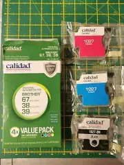 CALIDAD INK CARTRIDGES BROTHER 1027 FOR LC-67 38 39 BLK CYAN MAGENTA X3