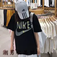 在飛比找Yahoo!奇摩拍賣優惠-潮男衣品閣^ NIKE 耐吉 耐克 情侶短袖 圓領短T 純棉