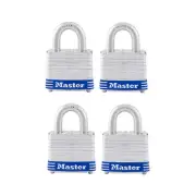 Master Lock 3008D Laminated Steel 4-Pin Tumbler Padlock 1-1/2 in.