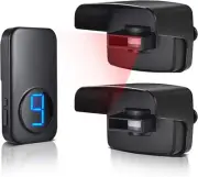 Driveway Alarm Motion Sensor, Bistee 600FT Range Wireless Black