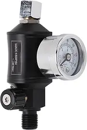 Respicefinem Air Pressure Regulator Filter Pneumatic Adjusting Valve with for Spray Gun 1/4in NPT Inlet Outlet Pressure Regulation Range 0 to 105 BAR Push Button Drain Valve