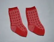 MOLLYS RED AND WHITE ARGYLE SOCKS 4 AMERICAN GIRL DOLLS NEW