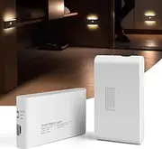 Shenzhi Tech Motion Sensor Night Light, Rechargeable Powered LED Closet Light, Wireless Magnetic Cabinet Lights for Indoor Bedroom Kitchen Hallway Stair Toilet Bathroom (Square)