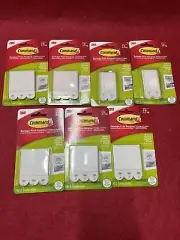 Lot Of 7 Packages 3M Command Picture Hanging Strips, Removable White