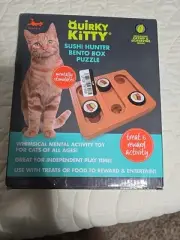 Quirky Kitty Sushi Hunter Bento Box For Treats Mental Activity Toy For All Cats