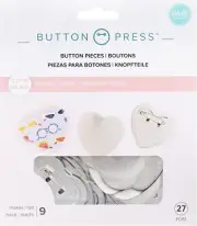 We R Memory Keepers Button Press Refill Pack Heart, Includes Materiels for 9 27