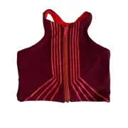 NWT Jo + Jax Crimson River Crop Zip Dance Tank Bra Size Youth S (5-7)