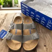 BIRKENSTOCK ARIZONA IRON Soft Footbed Waxy Leather Regular Fit