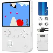 RG40XX V Handheld Game Console RG 40XXV 4.0In IPS Screen with 64G TF Card Pre-Installed 5223 Games Supports 5G WiFi 4.2 Bluetooth Online Fighting (White)