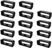 14 Pack - 22mm Watch Band Strap Loops for Garmin, MH MOIHSING Replacement Secure Rings Compatible with Garmin Forerunner 945/935/630/235/735XT/Fenix 5 Band,Silicone Fastener Ring Holder Loops, Black