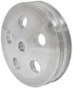 Aeroflow Power Steering Pulley Double Polished 5/8 ShAFt GM Saginaw - AF83-1004