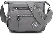 [WITERY] Nylon Purses for Women - Waterproof Shoulder Bag Small Messenger Bag Pocketbooks Multi-Pocket Medium Crossboby Bags
