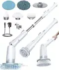 LABIGO Adjustable Electric Spin Scrubber LA3 Pro Cordless Bathroom Brush 5 Heads