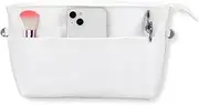 Lckaey Upgraded purse organizer insert for longchamp le pliage and neverfull handbag Ultra-light Dupont Paper insert 4002white-L