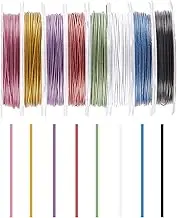 PH PandaHall 100 Yards Jewelry Wire - 0.45mm, 10 Colors, Tiger Tail, Beading, Metal, Spool for Jewelry Making