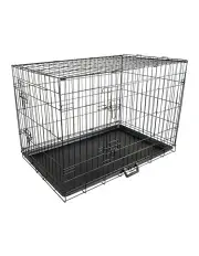 [Paw Mate] Foldable Wire Dog Crate 48in with Tray in Black