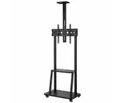 32"-75" Mobile TV Floor Stand Bracket Freestanding Television Mount w/ Shelf